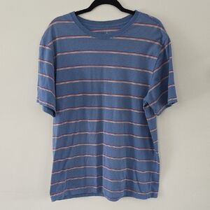 George Blue and Pink Striped Men's Tee